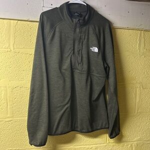 Olive Green North Face Quarter Zip - Men’s Large
